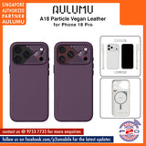Aulumu A18 Particle Vegan Leather Case for iPhone 18 Pro Max / 18 Pro / 17 Pro Max / 17 Pro