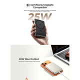 Mazer M-MagAir31 (CCC Certified) 10,000mAh Qi2.2 Certified 25W Magnetic Wireless Power Bank