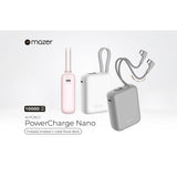 Mazer M-PC35CC (CCC Certified) PowerCharge Nano Duo 10,000mAh PD35W Power Bank with Built-in Dual USB-C Cables