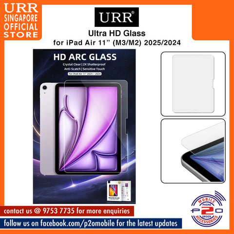 URR Ultra HD Glass Oleophobic Coating Screen Protector for iPad Air 11-inch (M3 / M2) 2025 / 2024