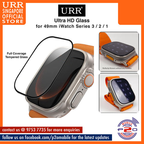 URR Ultra HD Glass Oleophobic Coating Screen Protector for 49mm Apple Watch Ultra Series 3 / 2 / 1