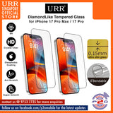 URR DiamondLIKE 0.15mm Ultra Slim Crystal Clear Tempered Glass for iPhone 17 Pro Max / 17 Pro