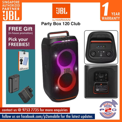 JBL PartyBox Club 120 Portable Bluetooth party speaker with light effects