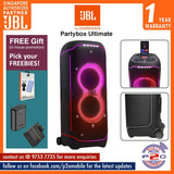JBL PartyBox Ultimate Massive party speaker with powerful sound, multi-dimensional lightshow, and splashproof design