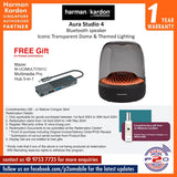 Harman Kardon Aura Studio 4 Bluetooth speaker with iconic transparent dome and themed lighting
