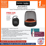 Harman Kardon Aura Studio 4 Bluetooth speaker with iconic transparent dome and themed lighting