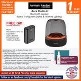 Harman Kardon Aura Studio 4 Bluetooth speaker with iconic transparent dome and themed lighting