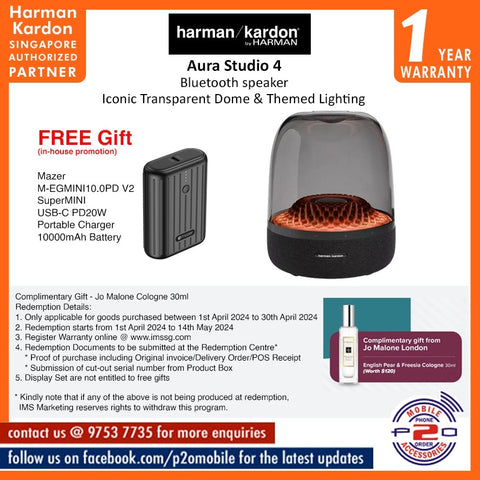 Harman Kardon Aura Studio 4 Bluetooth speaker with iconic transparent dome and themed lighting