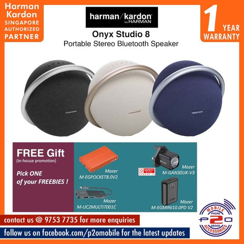 Harman Kardon Onyx Studio 8 Portable Stereo Bluetooth Speaker