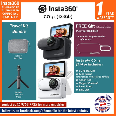 Insta360 GO 3S (128GB) Travel Kit Bundle / Insta360 GO3S (128GB) Travel Kit Bundle