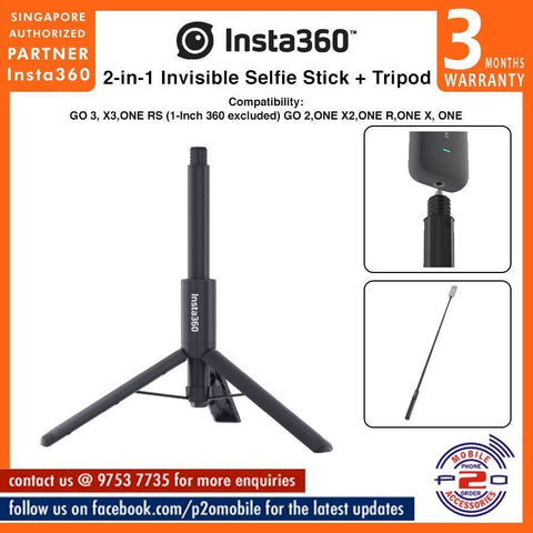 Insta360 2-in-1 Invisible Selfie Stick + Tripod
