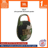 JBL Clip 5 (JBL Clip5) Ultra-Portable Bluetooth Speaker