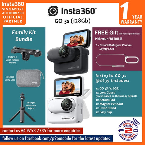 Insta360 GO 3S (128GB) Family Kit Bundle / Insta360 GO3S (128GB) Family Kit Bundle