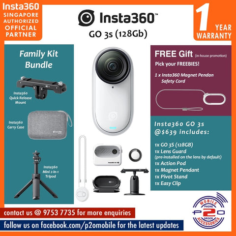 Insta360 GO 3S (128GB) Family Kit Bundle / Insta360 GO3S (128GB) Family Kit Bundle