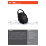 JBL Clip 5 (JBL Clip5) Ultra-Portable Bluetooth Speaker