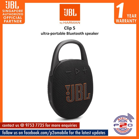 JBL Clip 5 (JBL Clip5) Ultra-Portable Bluetooth Speaker