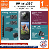 Insta360 X4 8K30fps 360 Action Camera - Battery Kit Bundle