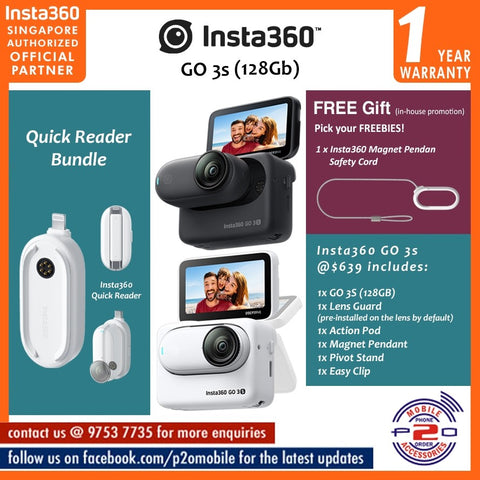 Insta360 GO 3S (128GB) Quick Reader Bundle / Insta360 GO3S (128GB) Quick Reader Bundle
