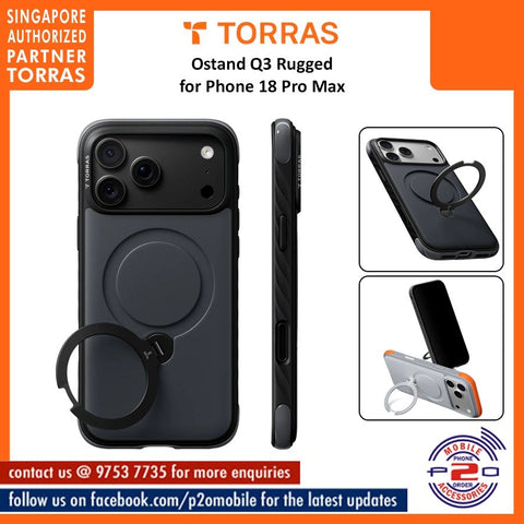 Torras Ostand Q3 Rugged for iPhone 18 Pro Max / 18 Pro